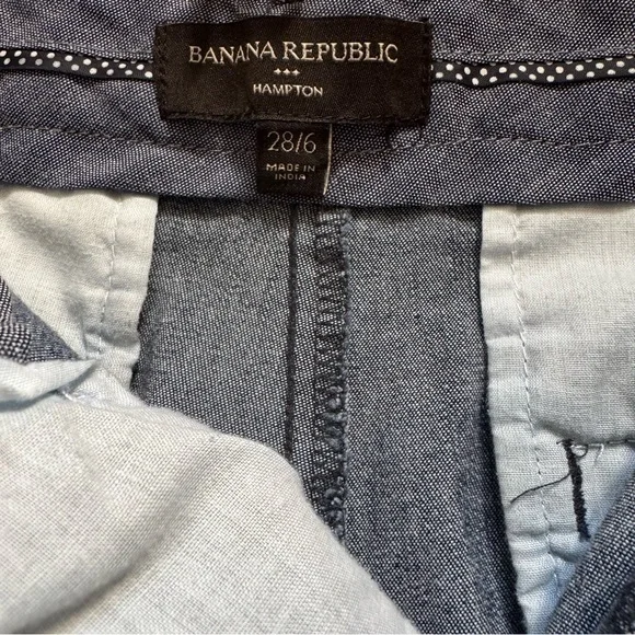 BANANA REPUBLIC Hampton Blue Chambray Jean Shorts womens size 28 / 6 - Picture 7 of 8